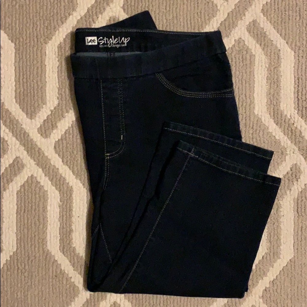 Jean Capri Plus Size 14 Lee Style Up